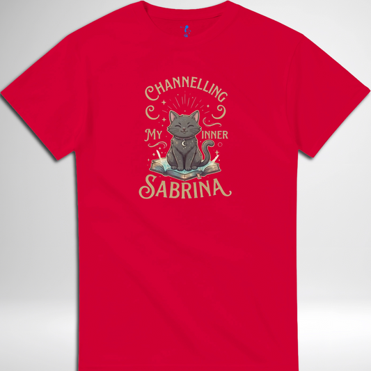 Channelling My Inner Sabrina Halloween T-Shirt in red, pink, green, blue, orange