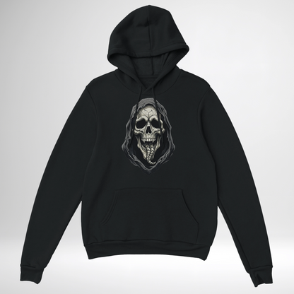 Skeleton Scream Pullover Hoodie in black green and grey halloween