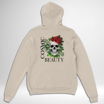 Cosmic Beauty Pullover Hoodie blue green orange pink white sand grey ash skull rose cosmic beauty thorns