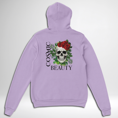 Cosmic Beauty Pullover Hoodie blue green orange pink white sand grey ash skull rose cosmic beauty thorns