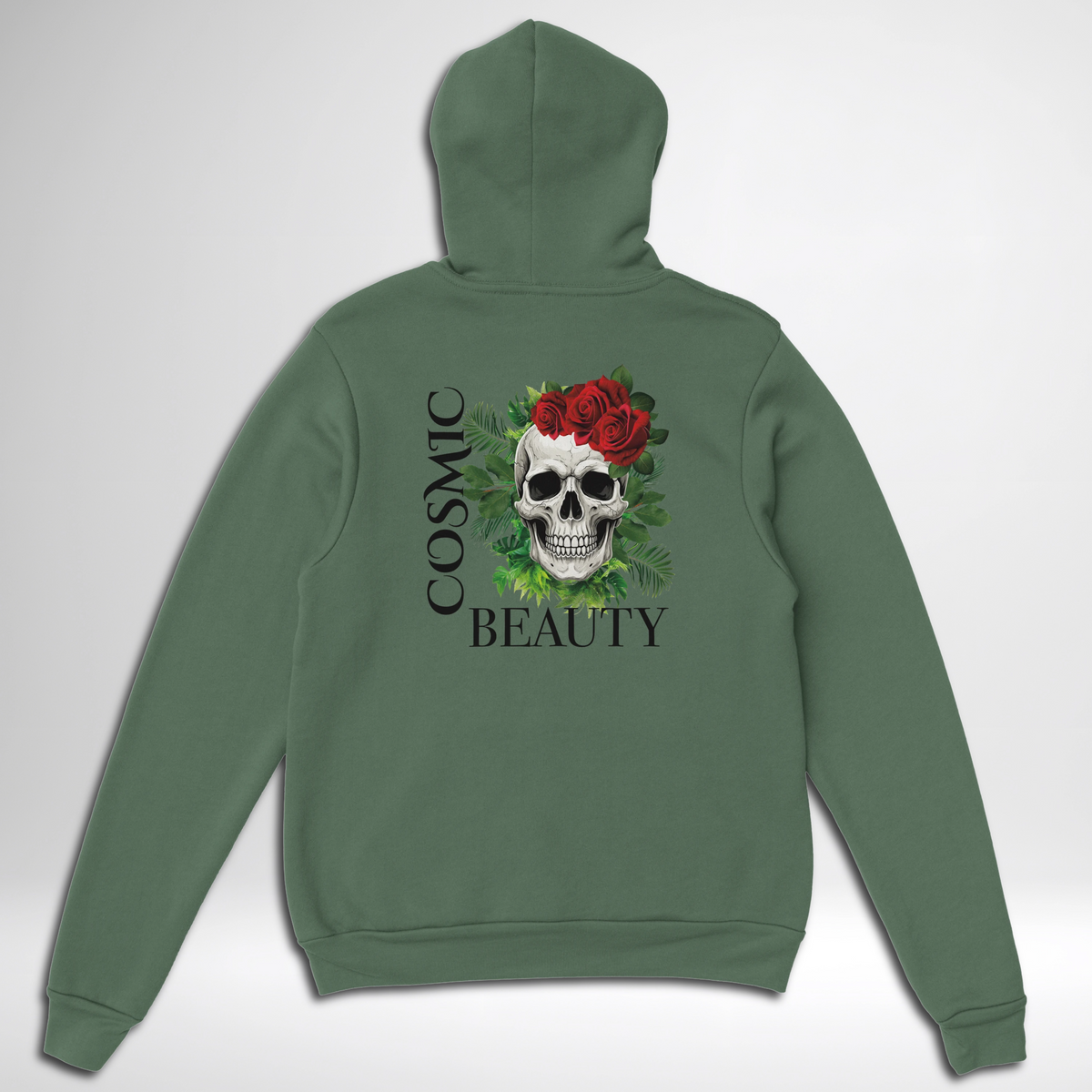 Cosmic Beauty Pullover Hoodie blue green orange pink white sand grey ash skull rose cosmic beauty thorns