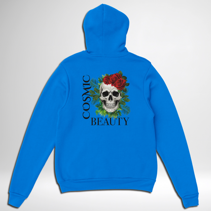 Cosmic Beauty Pullover Hoodie blue green orange pink white sand grey ash skull rose cosmic beauty thorns