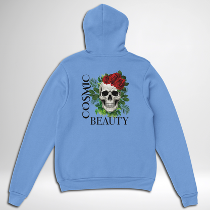 Cosmic Beauty Pullover Hoodie blue green orange pink white sand grey ash skull rose cosmic beauty thorns