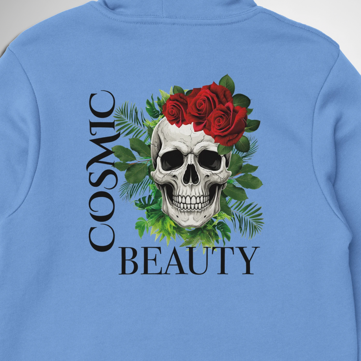 Cosmic Beauty Pullover Hoodie blue green orange pink white sand grey ash skull rose cosmic beauty thorns