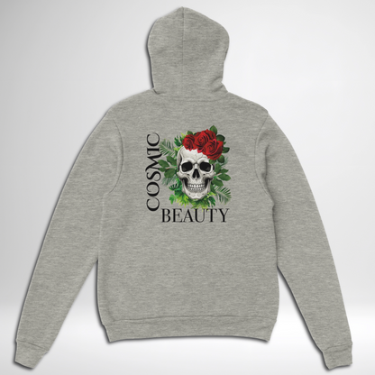 Cosmic Beauty Pullover Hoodie blue green orange pink white sand grey ash skull rose cosmic beauty thorns