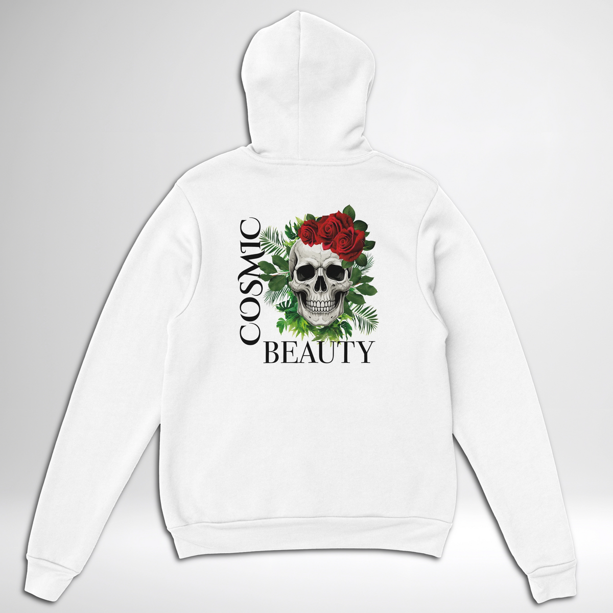 Cosmic Beauty Pullover Hoodie blue green orange pink white sand grey ash skull rose cosmic beauty thorns