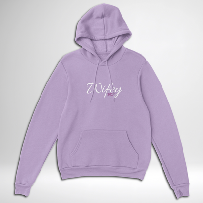 moments of mayhem wifey 2027 pullover hoodie lilac purple pink blue gift